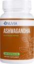 Ashwagandha supplement - Natuurlijke verlichting en uithoudingsvermogen Ondersteuning om te helpen Ease Spanning 60 Capsules Pure Root met Black Pepper Extract voor Enhanced Absorptie Vegan, Made in the USA