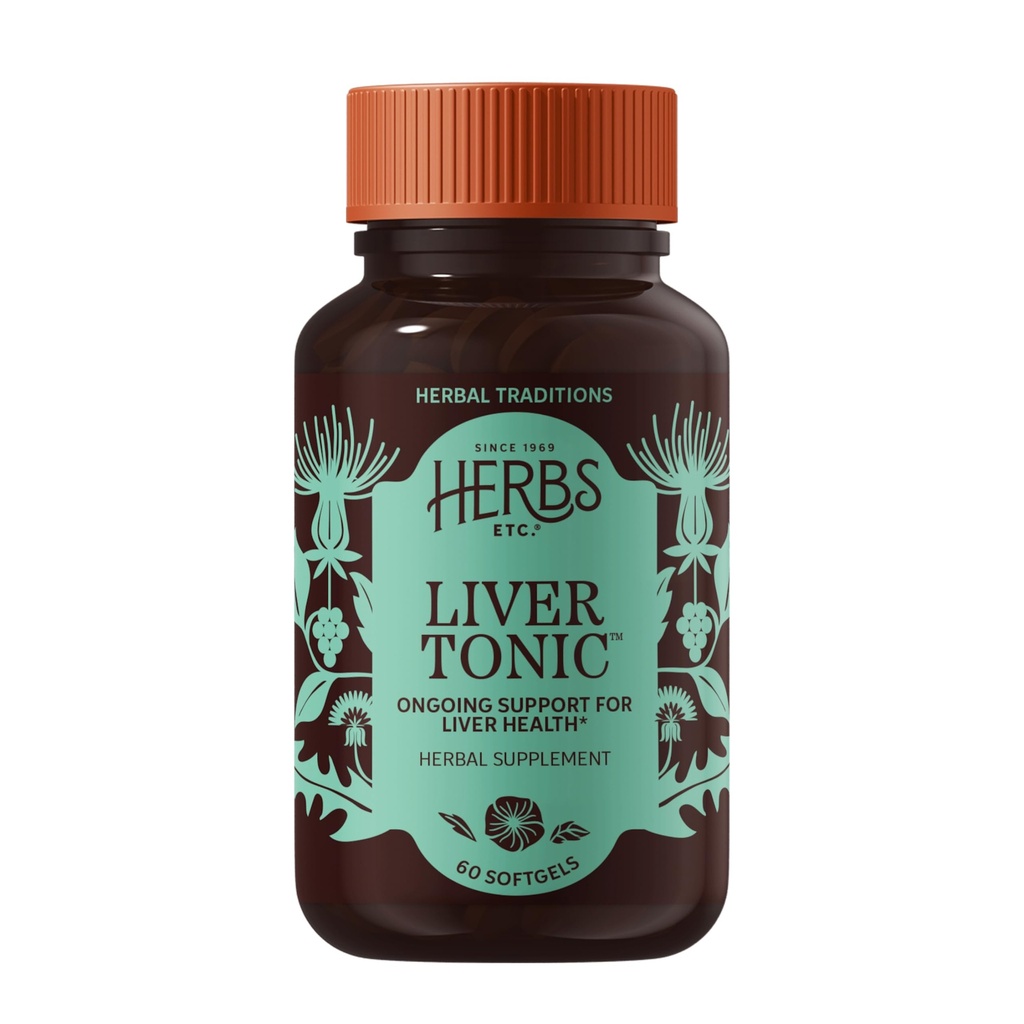 Kruiden Etc. Levertonic - Gallblad Health Supplement met kruidenformule - Hulp bij algehele levergezondheid met melkdistel, Schisandra & Oregon Grape - Steun een gezonde lever - 60 Softgels