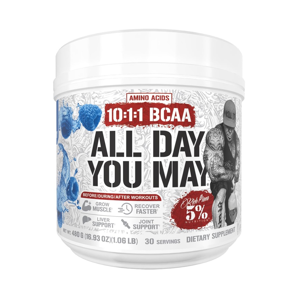 5% Voeding Rijke Piana AllDayYouMay BCAA Powder 