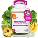 Zahler - Magnesium Supplement Capsules 200 mg (60 telling) Gecertificeerd Kosher Bioactive Magnesium Citrate for Max Absorptie - Natural Magnesium Mineral for Men & Women - Best Magnesium Supplements