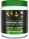 Greens Superfood Juice Powder - USDA Organic Super Greens Powder with with Spirulina, Chlorella, Matcha, Tarwegras, Digestieve Enzymen & Probiotica - Citroensmaak -30 ServQ