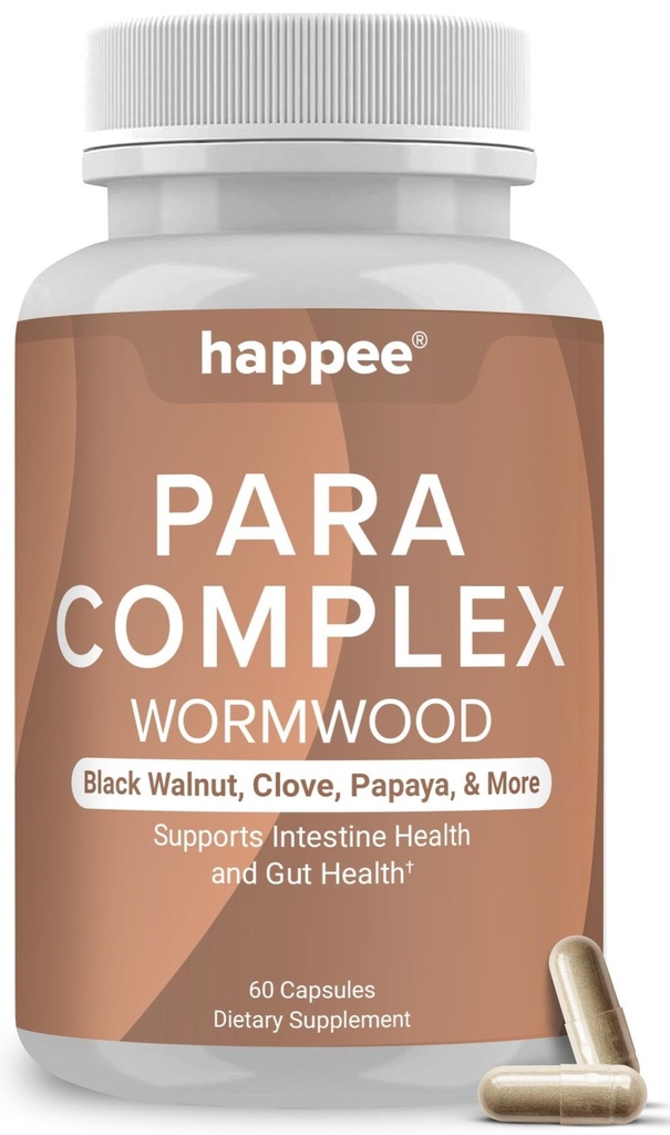 ParaComplex Intestinal Guard for Humans - para Purge Herbal Cleanse for Gut Health & Digestief Balance - with Wormwood, Black Walnut, Knoflook & More - 60 Capsules