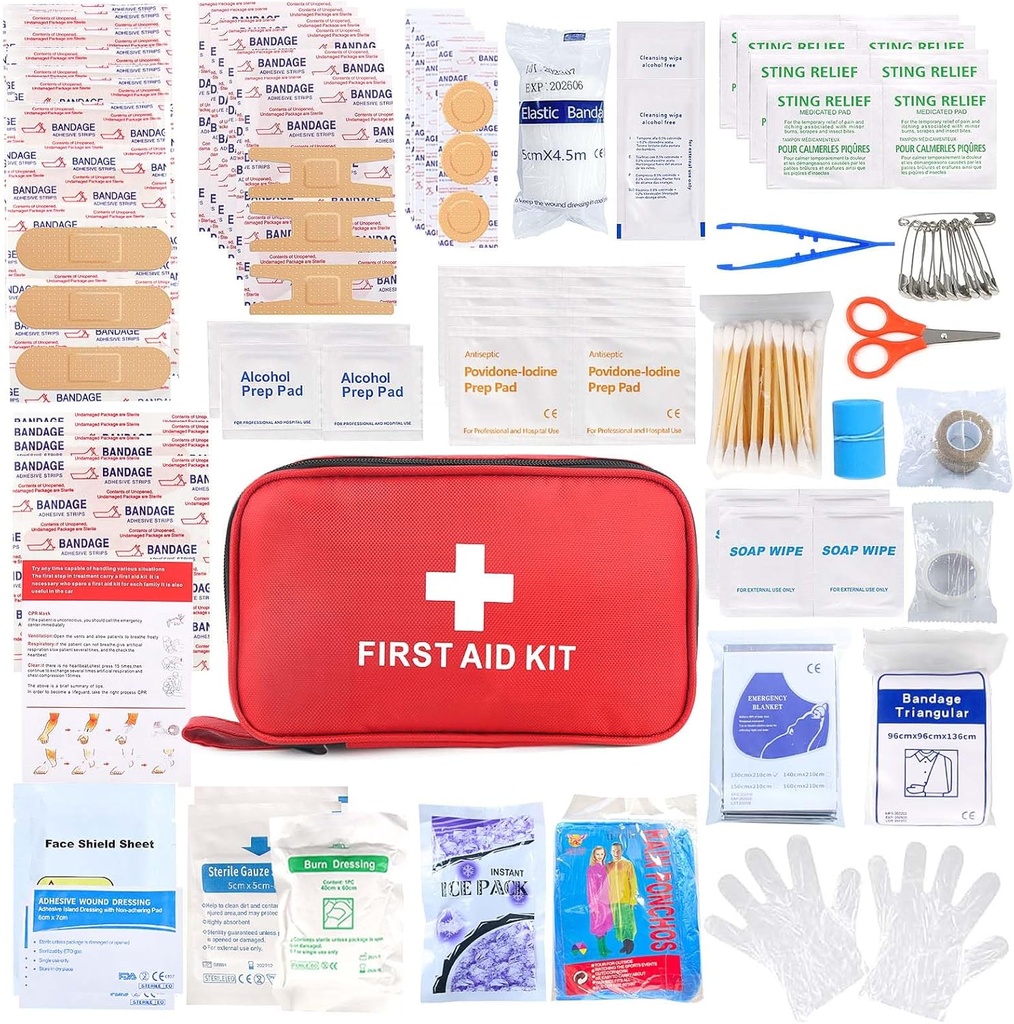 Eerste hulp Kit 194 Piece Emergency Kits voor Wandelen Camping Trauma Kit voor boot voertuig Compacte hulp Kit voor Home Auto Reizen Outdoor Survival