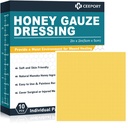 Manuka Honey Gauze Wond Dressing 2" x 2",10 Pack Manuka Honey Wound Care Pads, Medical Grade Honing Bandages voor wondverzorging, Honing Patch voor snellere genezing van Burns,Abrasions, Cuts en Scalds