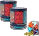Monster Supplement Pill Dispenser, Geneeskunde, Medicatie, Portable Detachable Travel Med Holder Container, Vitamine Opslag Box, Lifetime abonnement op Medisafe App (Monster Fit 10-2 Pack)
