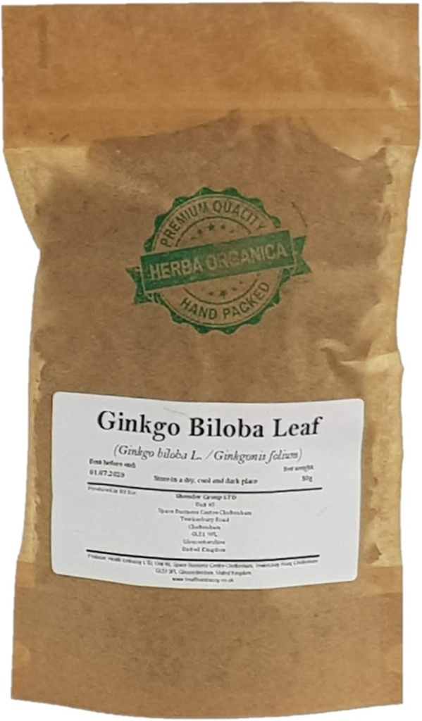 Herba Organica Ginkgo Biloba Leaf - Ginkgo Biloba L - Thé à base de plantes (50g)