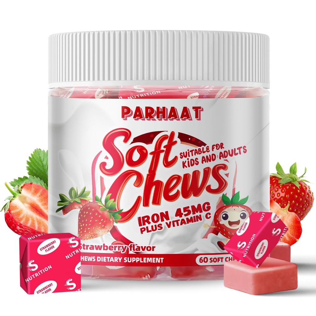 IJzer Zachte Kauw Supplement met Vitamine C 