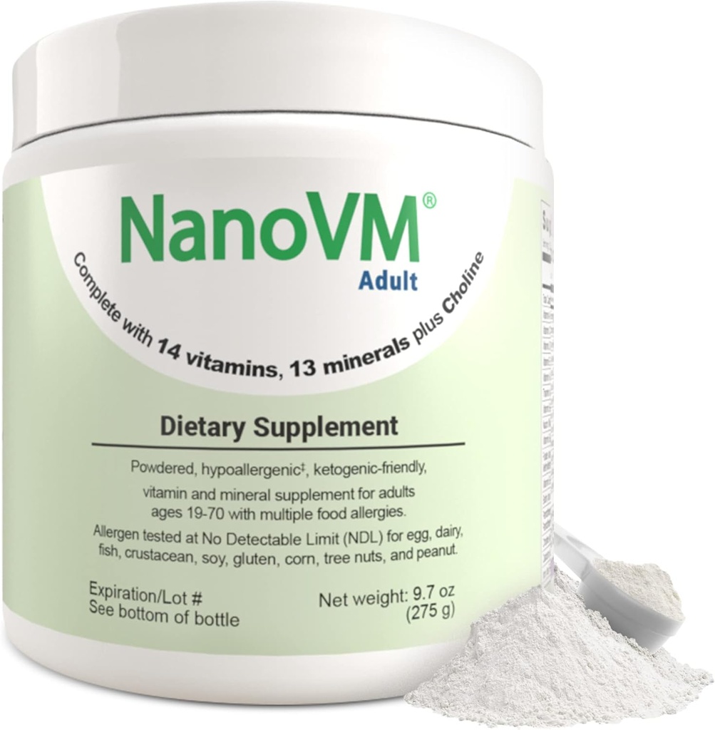 Volwassene, Allergenenvrije vitaminesupplementen, vrouwen en mannen Multivitaminen met 13 Vitaminen & 13 Mineralen, Unflavored Multivitamine Poeder, Low-Carb Adult Multivitaminen, 275g - Solace Nutrition