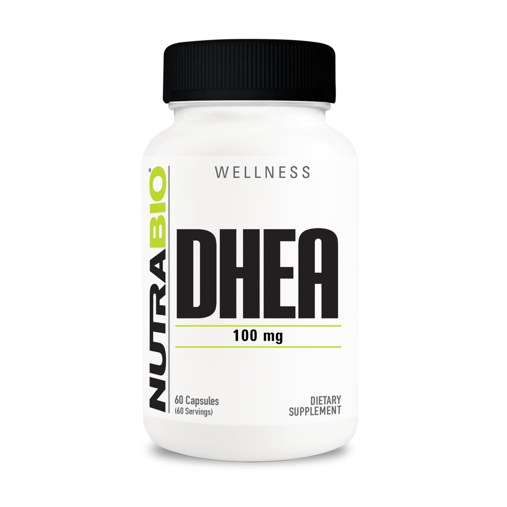 NutraBio DHEA supplement- voor mannen en vrouwen- DHEA (100 mg) 60 capsules