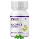 INLIFE Licorice Root Extract (Yasthimadhu) Gestandaardiseerd tot >20% Glycyrrizinic Acid Supplement, 500 mg - 60 Vegetarian Capsules