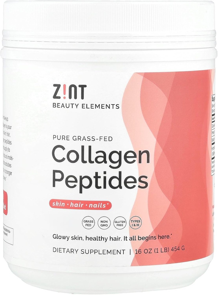 Zint Collagen Peptides Poudre (16 once): Anti vieillissement Hydrolysed Collagen Protéine Poudre Supplément beauté - peau, cheveux, ongles