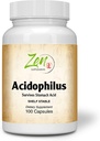 Zen Supplements - Acidophilus 500 Million CFU and 4 Strains, Shelf Stable 100-Caps - Supports The Alleviation of Occasional Gas and Constipation Plus Symptoms of Lactose Intolerance