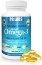 PR Labs - Everyday Omega-3 Clinical Grade Fish Oil Supplement for Men - Promoot Hart, Hersenen, Immuun en Gezamenlijke Ondersteuning - Duurzaam Gesourced en Moleculair Gedistilleerd - 1800mg EPA en DHA - 1 Pack