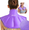 REVIX Schouder Ice Pack Herbruikbaar Large Neck Schouder Ice Pack Wrap voor bovenrug vermoeidheid, verzachtende ongemak en vermoeidheid, paars