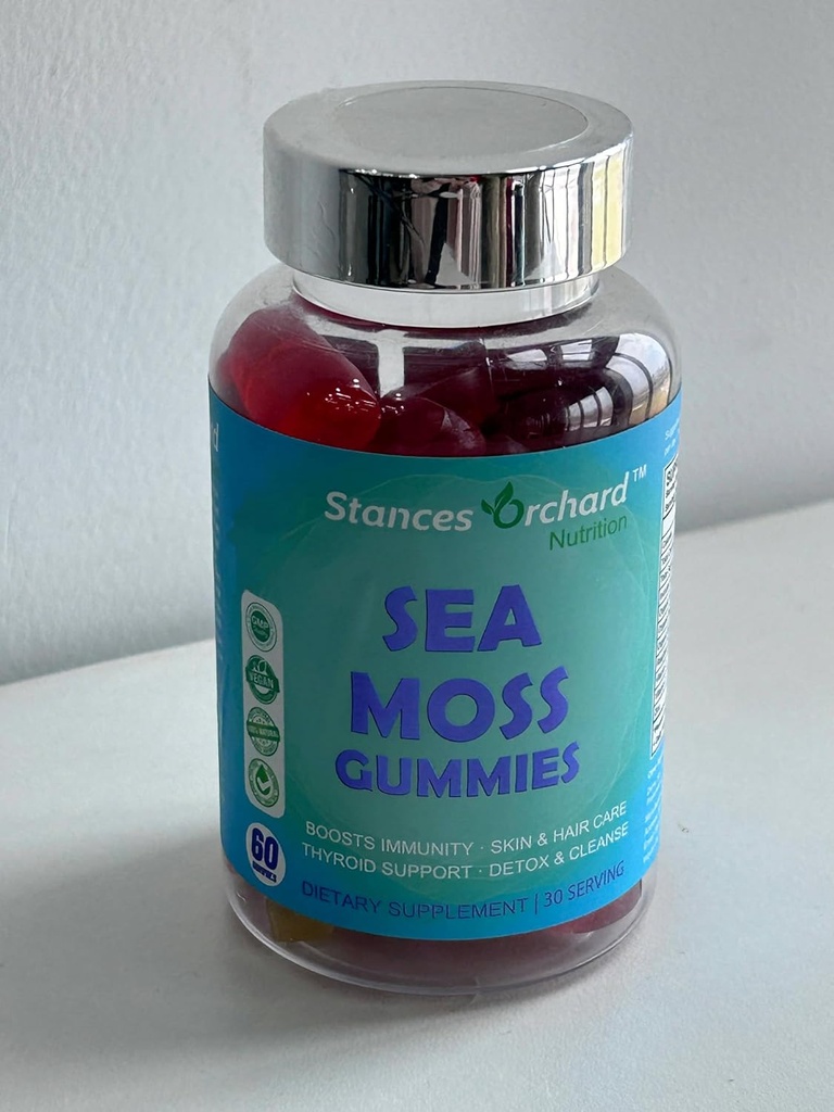 Sea Moss Gummies, Sea Moss Gummies voor volwassenen en kinderen met vitamine C D Zink, Ierse Zee Moss, Bladderwrack, Burdock Root - Extra sterkte Immune, Detox & Cleanse, Huid Haar Gezondheid - Vegan Made in USA