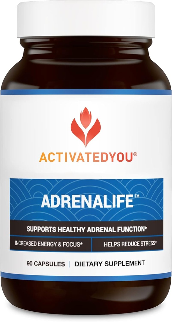 ACTIVATHYOU AdrenaLife- Kalmte en ontspannen Adrenal Support Supplement voor Stress Relief, Rustvolle Slaap, en Focused Energy w/Magnesium, Vitamine B12, & Rhodiola Rosea Extract (90 capsules)
