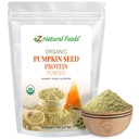 Z Natural Foods Biologische Pompoen Zaad Proteïne Poeder - Nutriënt-Dense Fiber Supplement, Vegan Pumpkin Proteïne Poeder voor Hair Skin Nails Spiergezondheid - Ideaal voor Smoothies Shake Bakken Recepten, 5 lbs