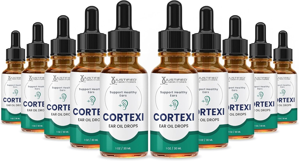 (10 Pack) Cortexi oordruppels Cortexi gezonde trommelvliesolie ondersteunt gezonde oren Premium Blend van essentiële oliën 10 flessen