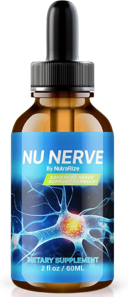 NutraRize Nu Nerve Drops, Nerve Health Support, Alle Natuurlijke Krachtige Supplement, Voedingsformule voor gezonde nerve groei, Officiële Bloed Liquid Drops Reviews (30 Servings)