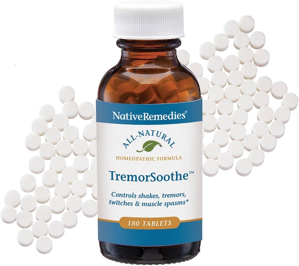 Native Remedies TremorSoothe - Natuurlijke Homeopathische Formule om tijdelijk controle Shakes, Tremors, Muscle Spams en Twitches -180 Tablets