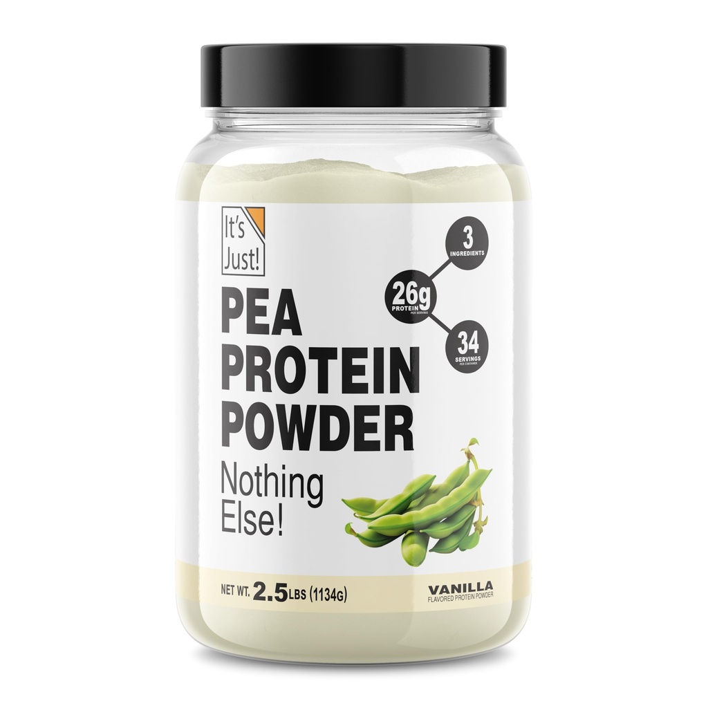 Het is gewoon! Pea Protein Isolaat, Plant Based, Premium Quality, Glutenvrij, Veganistisch, Ketovriendelijk, Product van Canada, Verpakt in de VS (2.5 Pond, Vanille)