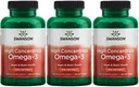Swanson High Concentration Omega-3 Visolie - Essentiële vetzuren - (120 Softgels, 680mg Elke) 3 Pack