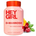 D Capsules de mannose - Supplément UTI à action rapide - Nettoyer et épurer les impuretés - avec poudre naturelle de D-mannose, canneberge, Hibiscus et Dandelion - Alternative à la canneberge pour les femmes, 60 capsules