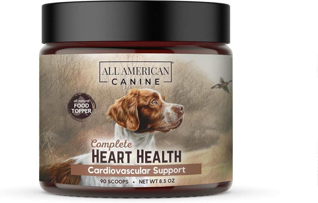 Compleet Hart Gezondheid Hartfunctie Ondersteuning Gepoederd Supplement Voedsel Topper voor honden, 90 Servers