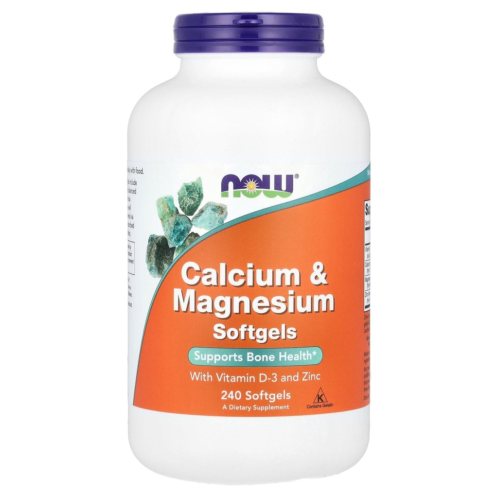 NOW Voedingsmiddelen, Calcium & Magnesium + D - 240 Softgels