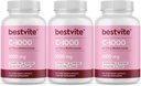 BESTVITE Vitamine C 1000mg (360 Vegetarische Capsules) (120 x 3) met Citrus Bioflavinoïden - Geen Stearates - Veganistisch - Niet GGO - Glutenvrij