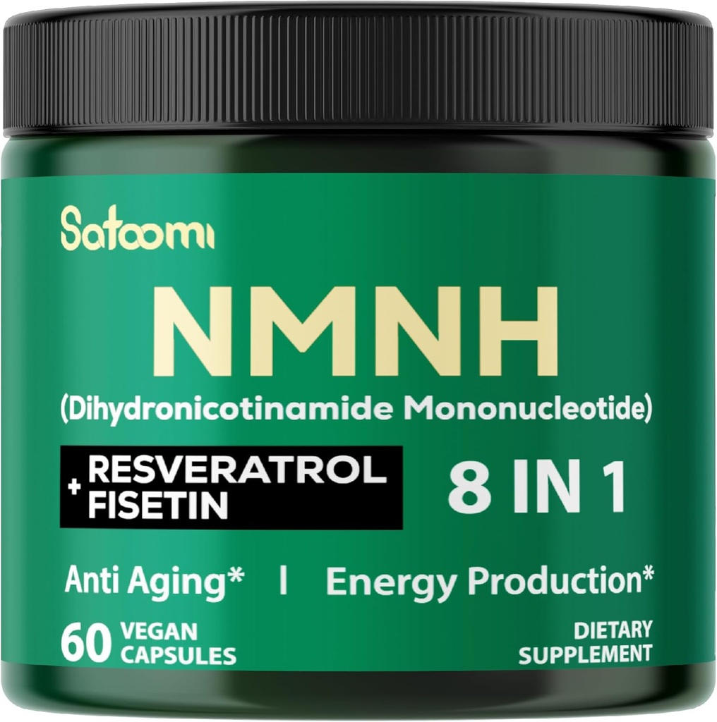 8in1 NMNH - NMN Supplement Alternative - NAD Supplement to Support NAD Levels Added Fisetin, Resveratrol, Quercetin, Turmeric, Berberine, Vitamine D3 & C - 60 Tellen gedurende 30 dagen
