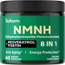 8in1 NMNH - NMN Supplement Alternative - NAD Supplement to Support NAD Levels Added Fisetin, Resveratrol, Quercetin, Turmeric, Berberine, Vitamine D3 & C - 60 Tellen gedurende 30 dagen