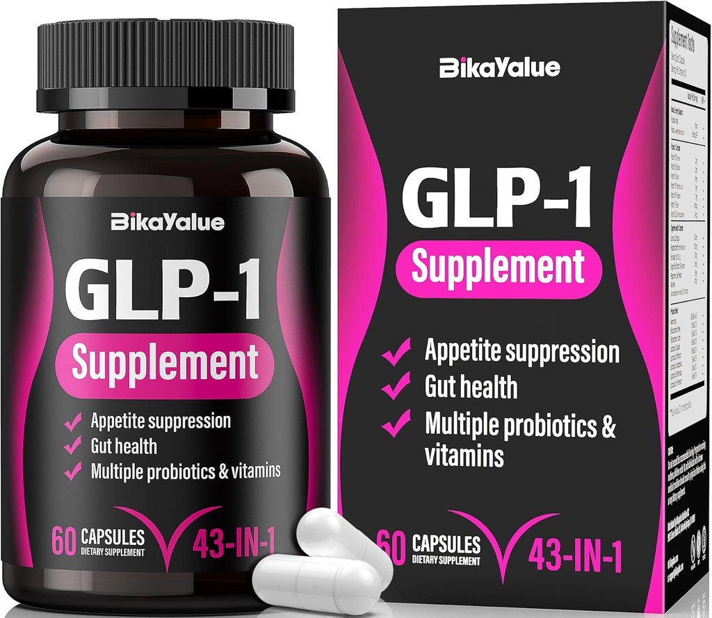 GLP-1 Alternative Supplement, Natural Extracts with Hops, Green Tea Extract, Garcinia Cambogia, Multivitamins, Probiotics, for Gut, GLP-1 Activate & Overall Health - 101