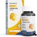 Fosfatidylserine 120 mg Omega 3 DHA 60 Softgels met Huperzine A voor de oudere kinderen Hersengezondheid en Cognitieve Ondersteuning Supplementen - Verbeter Hersenfunctie Fosfatidylserine met DHA