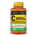 MASON NATUURLIJKE Vitamine C 1.000 mg Plus Rose HIPS en Bioflavonoïden Complex - Ondersteunt een gezond immuunsysteem, Antioxidant en Essentiële Nutriënt, 90 tabletten