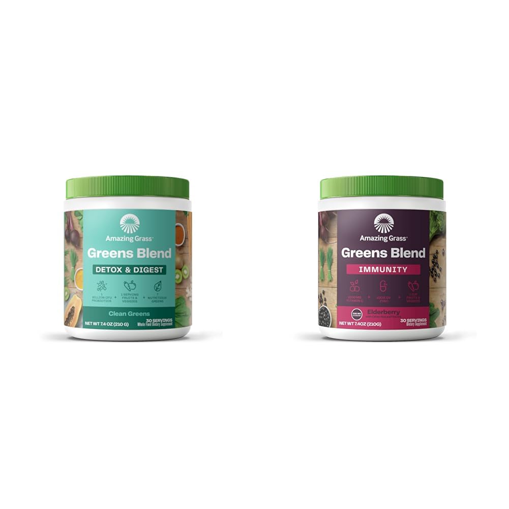 Verbazingwekkend gras Groenen Blend Detox & Digest: Smoothie Mix, reinigen met Super Greens Poeder & Greens Blend Superfood voor Immune Ondersteuning: Super Greens Poeder Smoothie