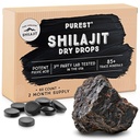 Pure Himalaya Shilajit Dry Drops, 100% Pure Natural Shilajit, Grade A, Max Potency 85+ Clean Trace Minerals & Fulvic Acid for Energy, Metabolisme & Immune Support Supplement for Men & Women (60 tabs)