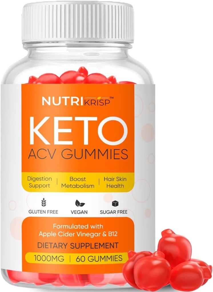 Keto ACV Gummies - Suikervrije Glutenvrije Apple Cider Vinegar Supplement voor mannen Vrouwen (1000MG)