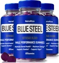(3 Pack) Blue Steel Gummies for Men, Daily Nutrition to Boost Vertrouwen en algemene gezondheid, Alle natuurlijke supplement voor ondersteuning Peak Performance, Official Male Gummy, BlueStaal Reviews (180 Gummies)