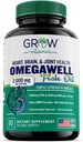 verbouw vitamine Triple Strength Omega 3 Fish Oil, 800 mg EPA 600 DHA Supplement voor hart, hersenen & Immuun Ondersteuning, Absorbeerbare Triple Strength, duurzaam gegenereerd - Mini Softgels - 30 Day Supply