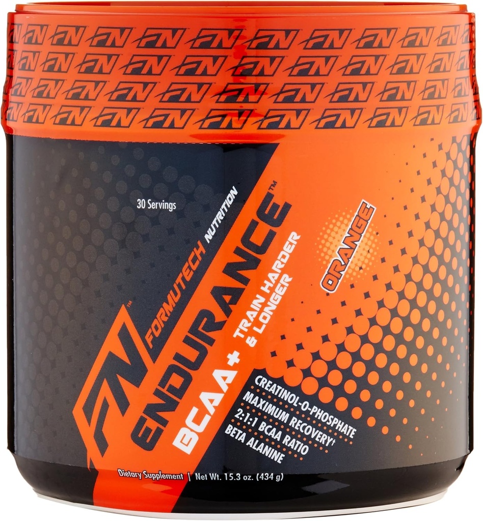 Endurance BCAA Plus, Designed for Training Harder and Longer with Beta Alanine, Orange, 434 Gram