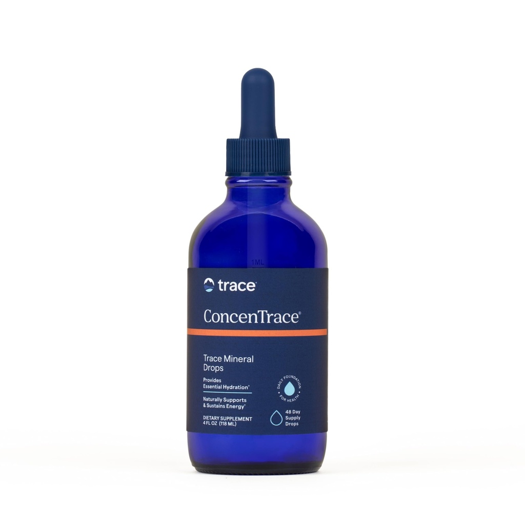 Trace Minerals ConcenTrace Mineral Drops Supporte l'énergie, la digestion, la santé des os et l'hydratation, 70+ Ionic Trace Minerals avec/Magnésium, Chlorure et Potassium.