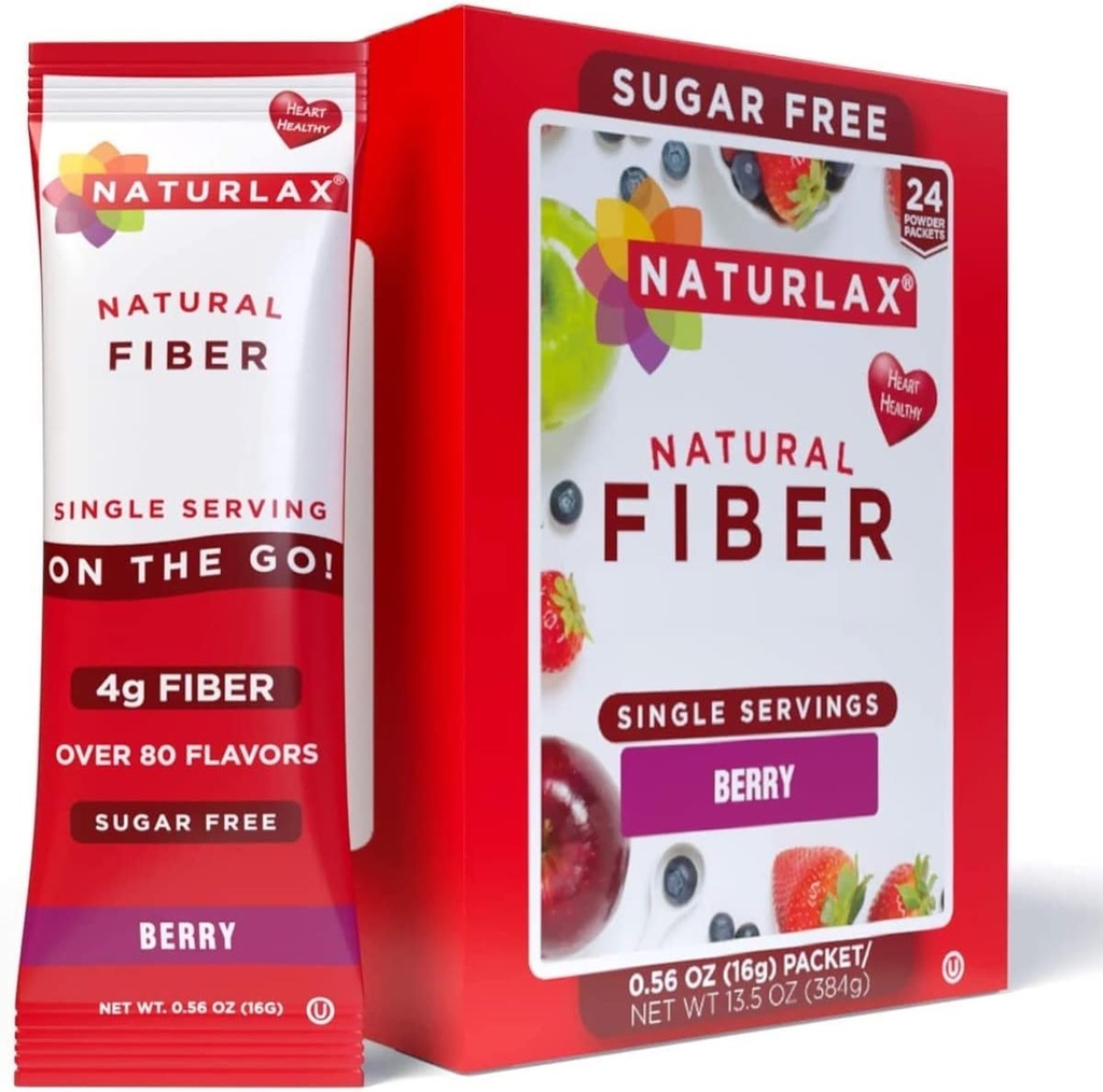 Suikervrij Psyllium Husk Fiber Powder (Berry - 24 Packets)
