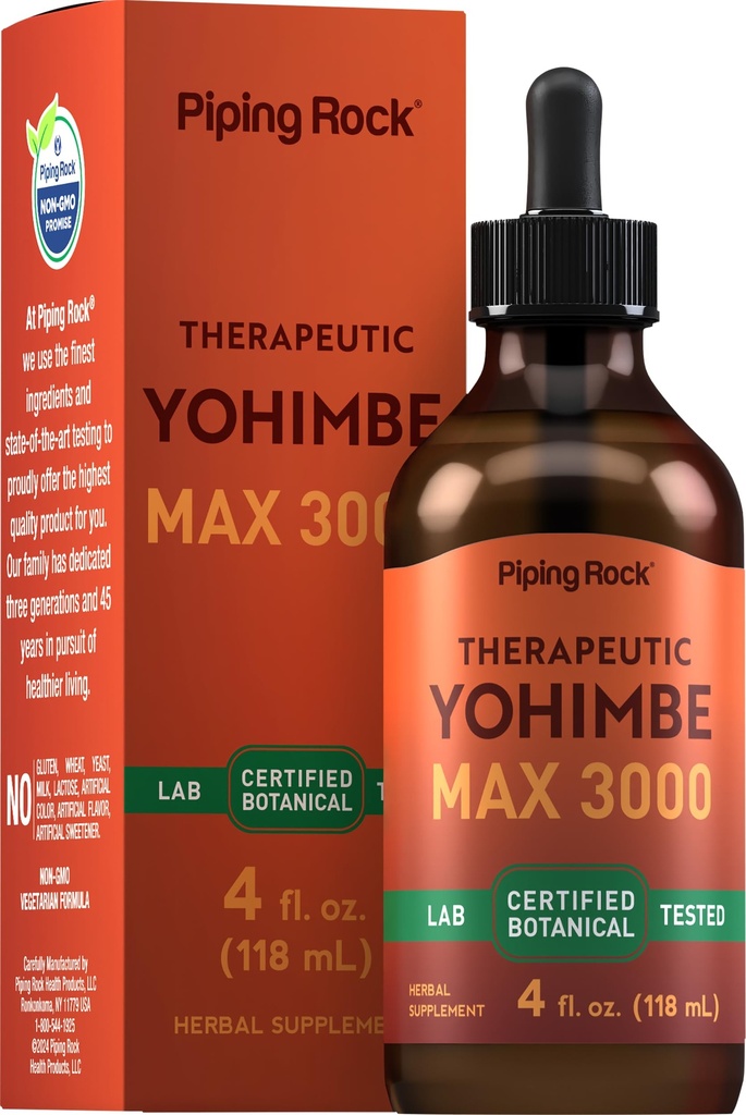 Piping Rock Yohimbe Bark Extract Supplement 