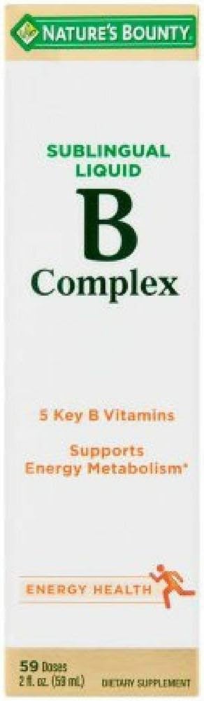 Nature's Bounty Vitamine B Complex Sublingual Liquid 2 oz (Pack of 3)