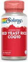 SOLARAY Red Yeast Rice Plus CoQ-10 & No-Flush Niacin Vitamine B-3, Heart Healthy & Cardiovascular Support, Non-ionisé & Citrinine Gratuit, Garantie de remboursement de 60 jours, 60 portions, 60 VegCaps