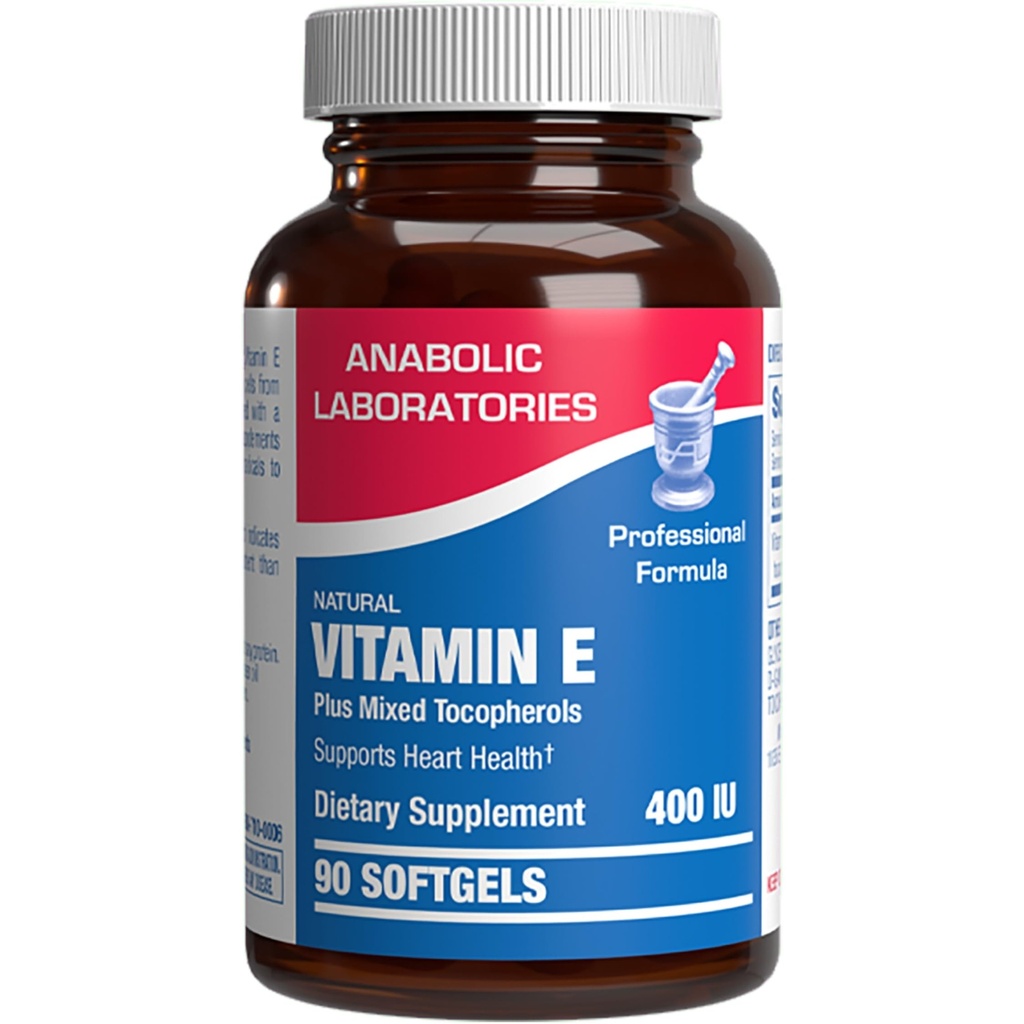 Vitamine E 400 IE Softgels - Clinical Formula Natural Vitamin E Supplement Complex with d-Alpha Tocoferol & Mixed Tocoferols for Hair Skin & Nails Plus Antioxidant Immune Support - 90 Servings