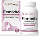 Herbsforever Femivita capsules Elke dag vrouwelijke gezondheid Supplement ondersteunt gezonde huid en sterke spieren 90 Vege Capsules 800 Mg Elke