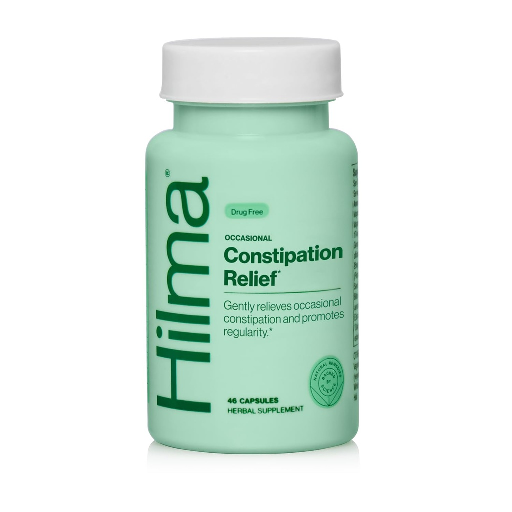 Hilma Gentle Bowel, Occasional Constipatie Relief with Magnesium Citrate, Natural and Gentle Laxatives for Constipatie w/Magnesium Citrate, Ginger, Anise and Bitter Orange, 46 Vegan Capsules