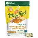MegaFood Baby & Me Prenatale ochtend ziekte verlichting, Gember kauwen, met vitamine B6, Made Without 9 Food Allergens, Honey Lemon Ginger smaak, 30 Kauwen